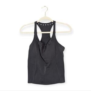 GIGI C Black Roberta Cut Out Athletic Tank Top